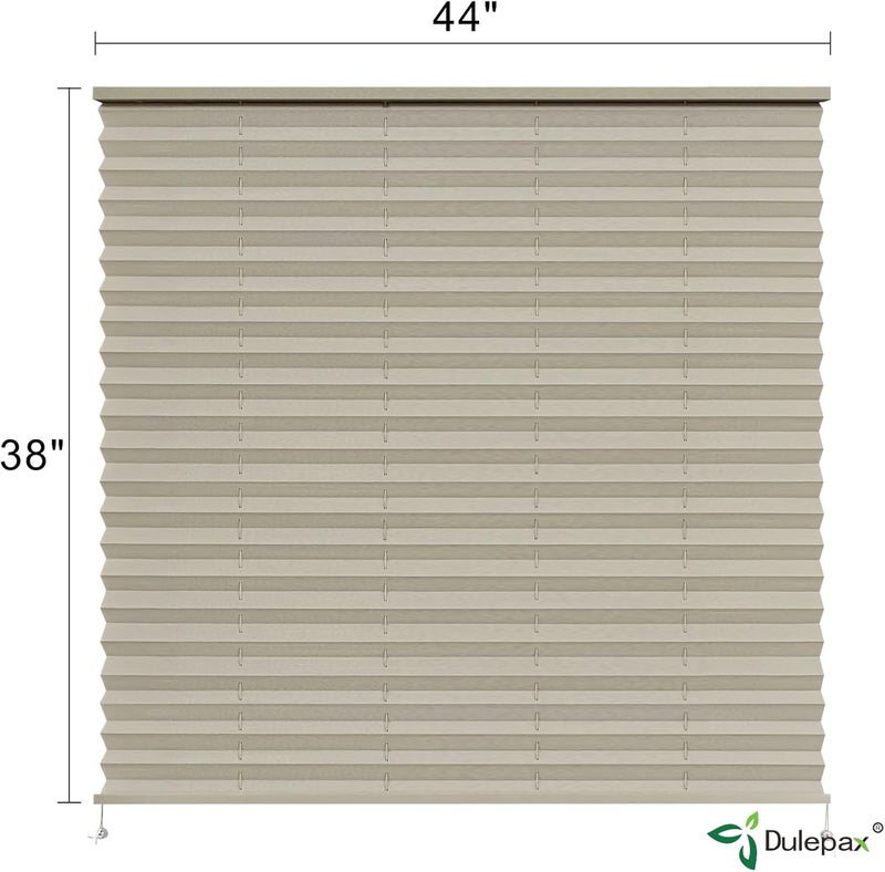 Dulepax RV Blinds - Pleated Shades, 44" W x 38" L Cappuccino RV Window Shades for Camper, Travel Trailers & Motorhome Windows - Image 2